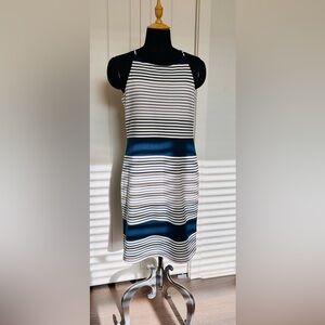 Striped Navy and White Dress